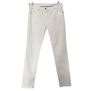 BRUNELLO CUCINELLI WHITE MID-RISE SKINNY SLIM JEANS - 8